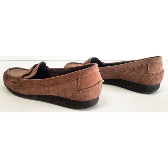Franco Sarto Slip On Loafer Flats Suede Leather in Cocoa Brown Rubber WOM 7M - Picture 11 of 16
